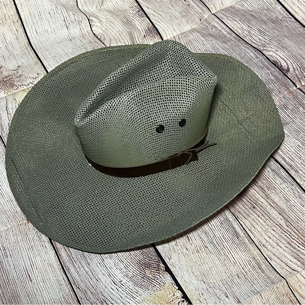 Remin-Ton Hats Cowboy Western Fedora Straw Hat Men's Size 7 Green
